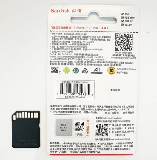 SanDisk 32GB Ultra SDHC SD Card Class 10 UHS-I Memory Card 120MB/S For Camera