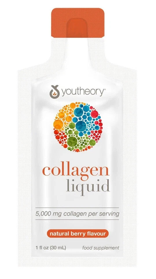 Youtheory Collagen Liquid 5000mg - Berry Flavor | 30ct Ready-to-Drink Boost