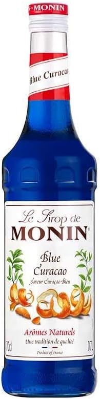 MONIN Premium Blue Curacao Syrup 700ml for Cocktails and Mocktails. Vegan-Friendly, Allergen-Free, 100% Natural Flavours