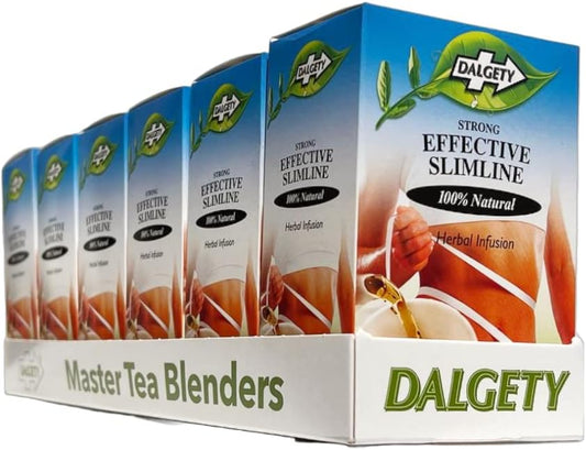 Dalgety Effective Slimline Herbal Infusion 6x40g Cartons - 100% Natural, Caffeine Free Tea (Total 108 Teabags) – Our Slimming Tea is Packed with Unique Health Benefits (6 Pack)