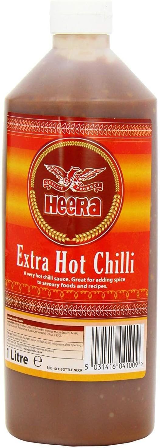 Heera Extra Hot Chilli Sauce (1Ltr)