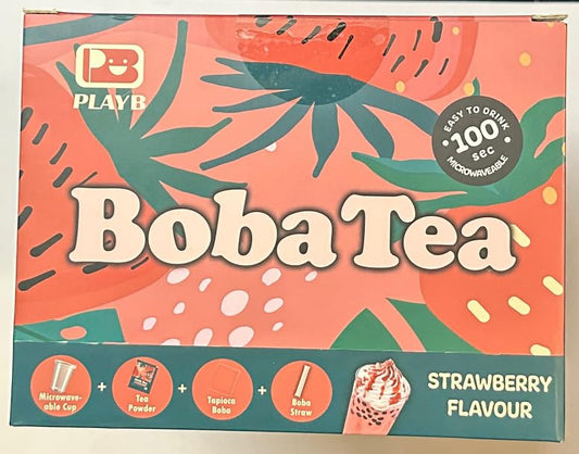 BOBA TEA | Bubble Tea Kit Gift Box - Each Box has 24 Pieces | Flavoured with | Strawberry | Matcha | Milk Tea | Brown Sugar | by SAKA