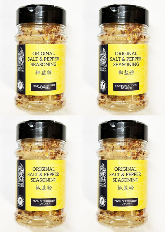 Golden Dragon Salt & Pepper Seasoning - 300g | Authentic Chinese-Style Spice Blend (Pack of 4)