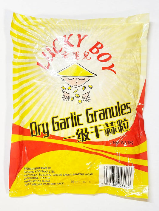 LUCKY BOY Garlic Granules | Catering Size | 1Kg Bag |