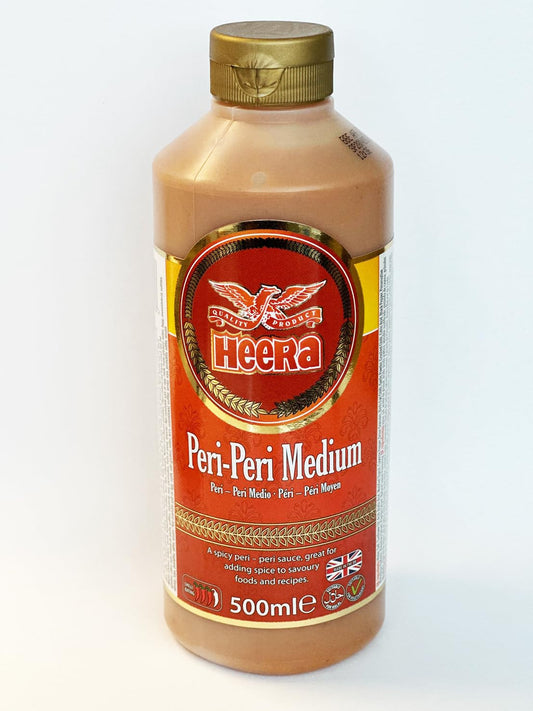 Heera Peri Peri Sauce Variety Pack | Mild, Medium, Hot, Garlic, Lemon & Herb | 500ml Bottles | Portuguese Style Chilli Sauce | by SAKA