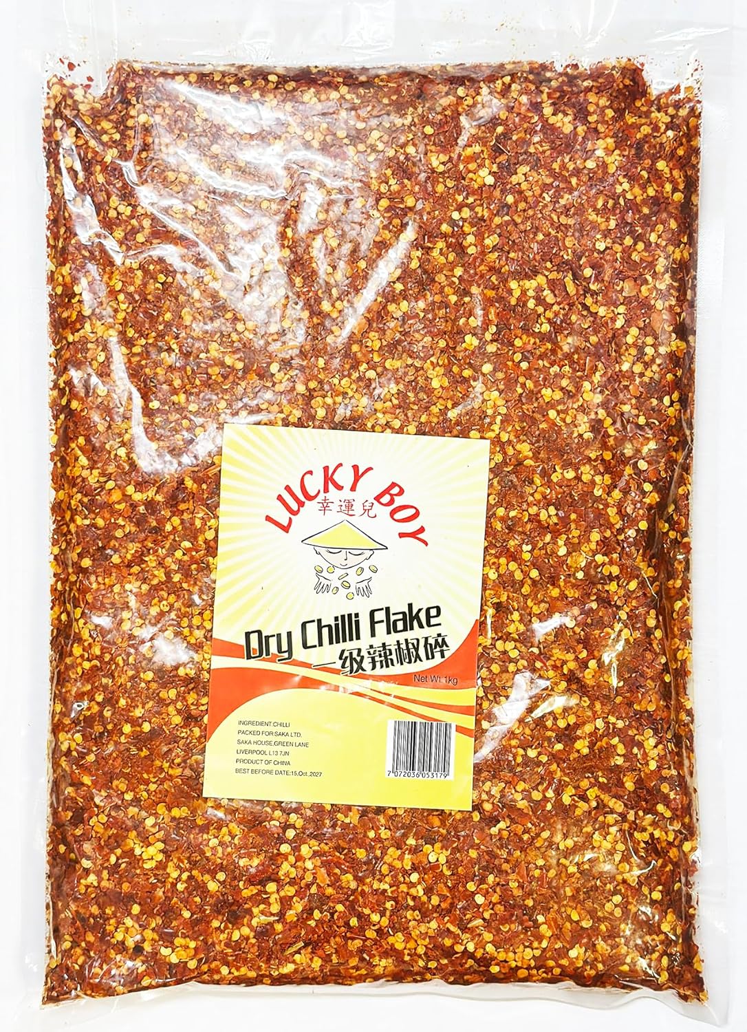 LUCKY BOY Crushed Chilli Flakes | Catering Size | 1Kg BAG |