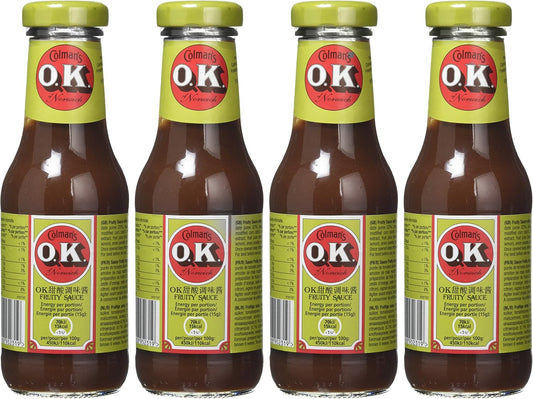 Colman's OK Fruity Sauce 335 g (Pack of 4)