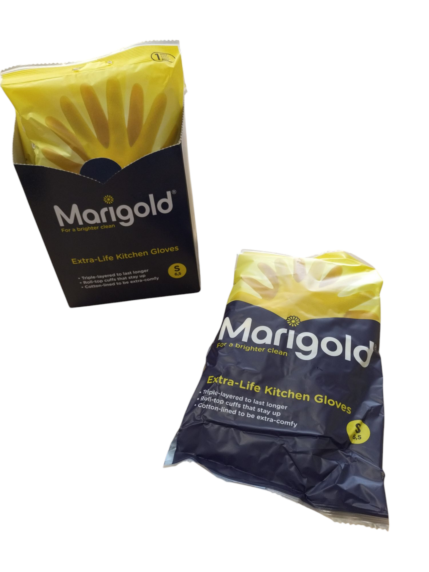 MARIGOLD GLOVES KITCHEN SMALL | 6 PACK BUNDLE,Yellow