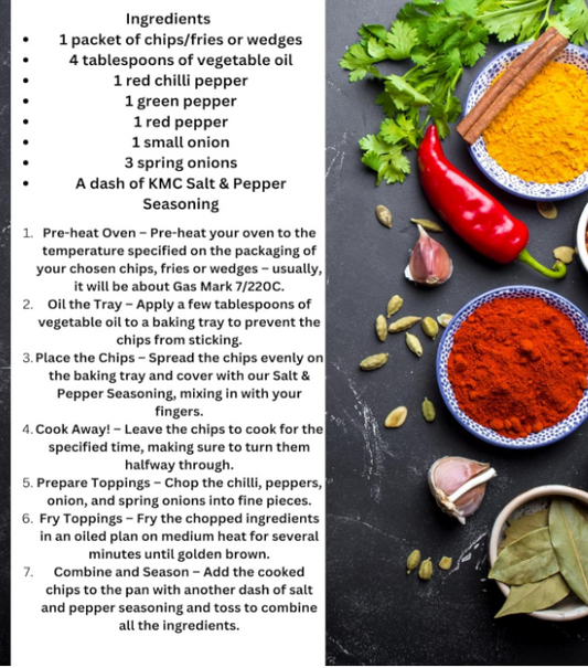 KMC Salt and Pepper - Chinese Seasoning with MSG for Cooking - Seasoning for Chips, Meat, and Fish - 250g x 2 Pack