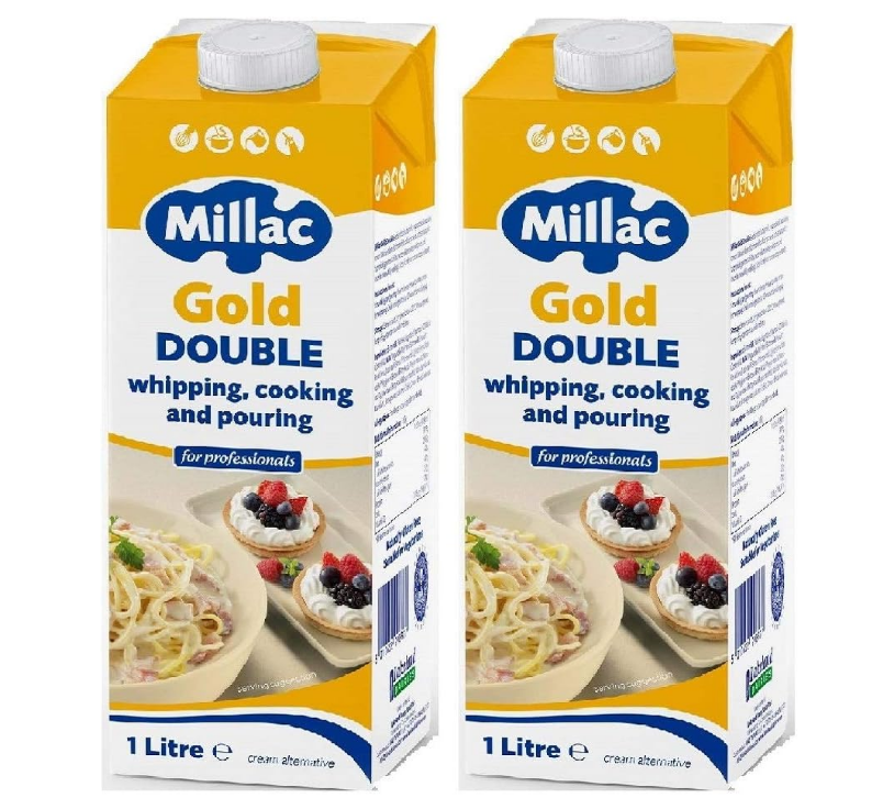 Millac UHT Gold Double Cream Alternative - 1 Litre (Pack of 2)