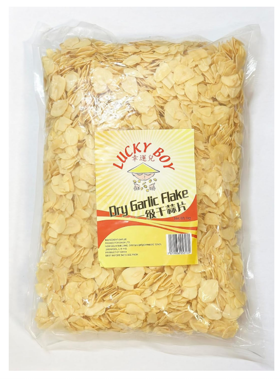 LUCKY BOY Garlic Flakes | Catering Size | 1Kg Bag |