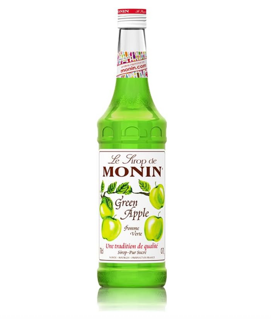 Monin Premium Green Apple Syrup 700ml for Cocktails and Mocktails. Vegan-Friendly, Allergen-Free 100% Natural Flavours