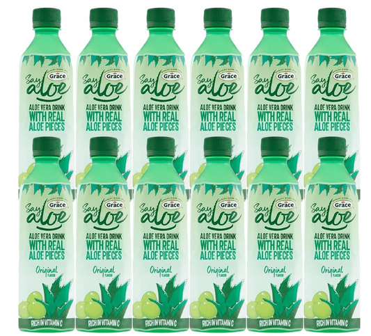 Grace Aloe Vera Drink ORIGINAL Flavour 500 ml (Pack of 12)