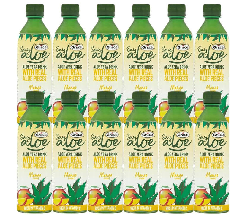 Grace Aloe Vera Drink MANGO Flavour 500 ml (Pack of 12)