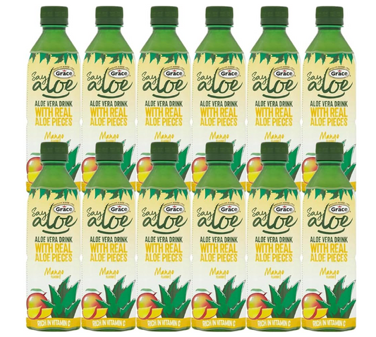 Grace Aloe Vera Drink MANGO Flavour 500 ml (Pack of 12)