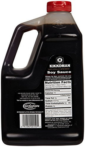 Kikkoman Soy Sauce, 64-Ounce Bottle (Pack of 1)