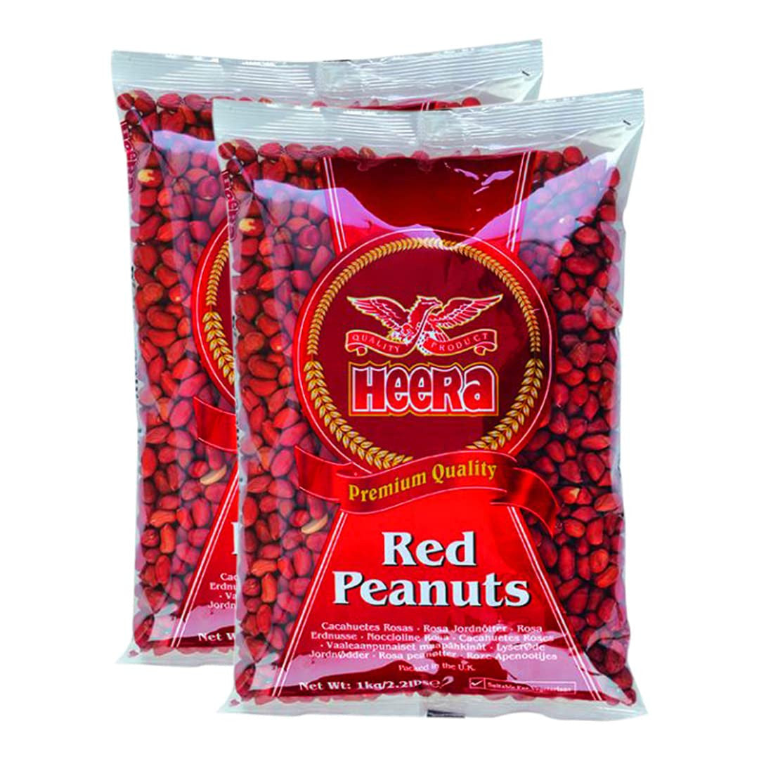 Heera | Red Peanuts | 1kg | Natural Nut | Indian Origin | (Pack of 2)