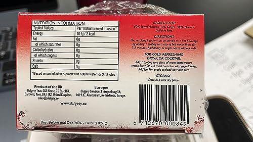 Dalgety Sorrel/Hibiscus & Ginger Herbal Infusion 3x45g Carton 100% Natural