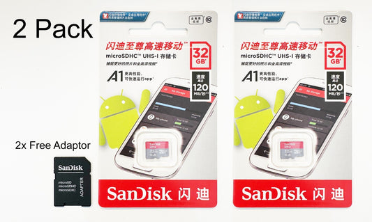 2x SanDisk 32GB Ultra SDHC SD Card Class 10 UHS-I Memory Card 120MB/S