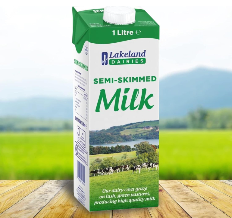 Lakeland Dairies Long Life Semi Skimmed Milk - 12x1ltr