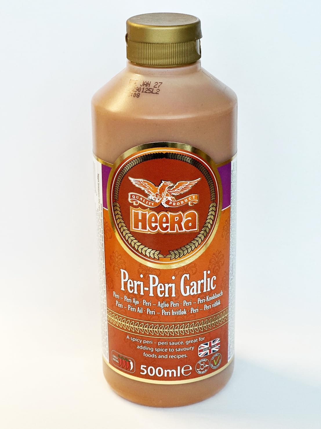 Heera Peri Peri Sauce Variety Pack | Mild, Medium, Hot, Garlic, Lemon&Herb 500ml