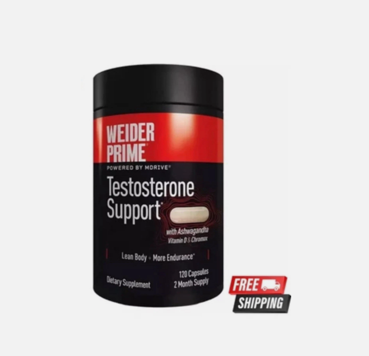 Weider Prime Testosterone Support Blood Levels  Vitamin 120 Tablets by SAKA