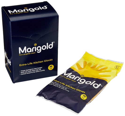 MARIGOLD GLOVES KITCHEN - VARIOUS SIZES | (6 PACK) Yellow