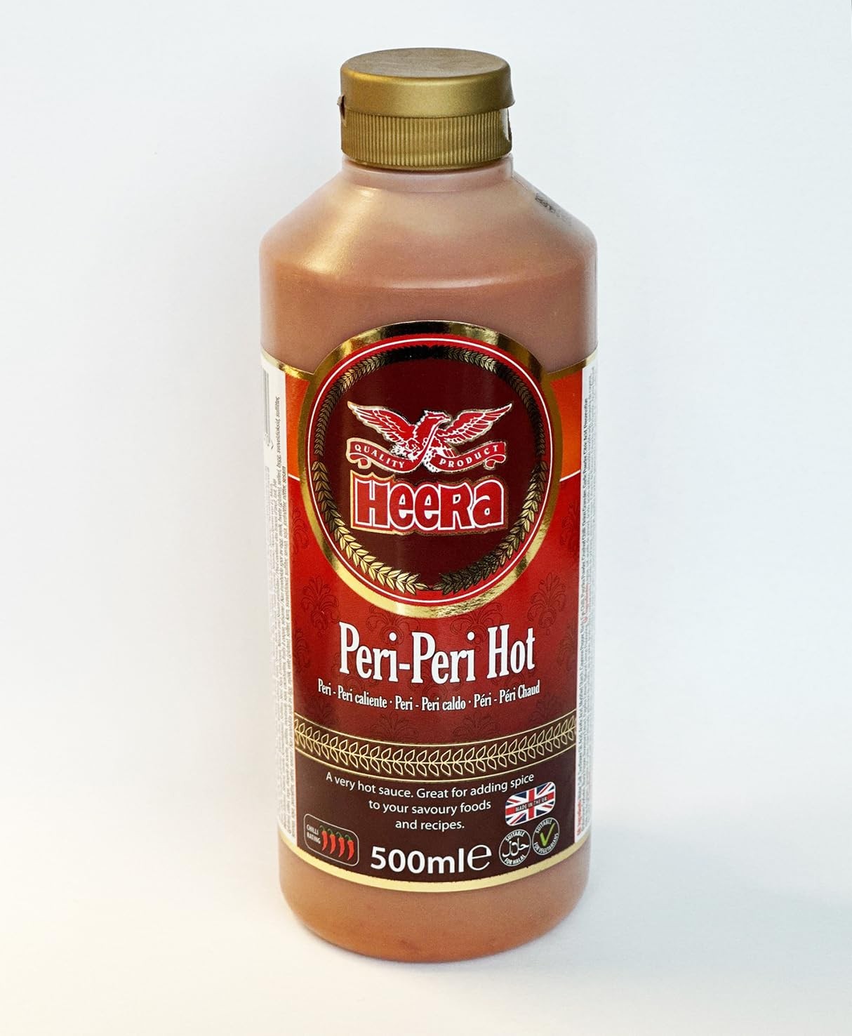 Heera Peri Peri Sauce Variety Pack | Mild, Medium, Hot, Garlic, Lemon&Herb 500ml