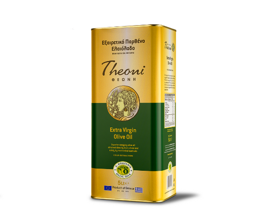 Theoni Extra Virgin Olive Oil 5Lt –Cold Extraction, Premium Quality,  by SAKA