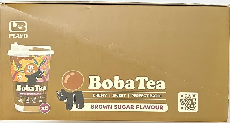 BOBA TEA | Bubble Tea Kit Gift Box - Each Box has 24 Pieces | Flavoured with | Strawberry | Matcha | Milk Tea | Brown Sugar | by SAKA