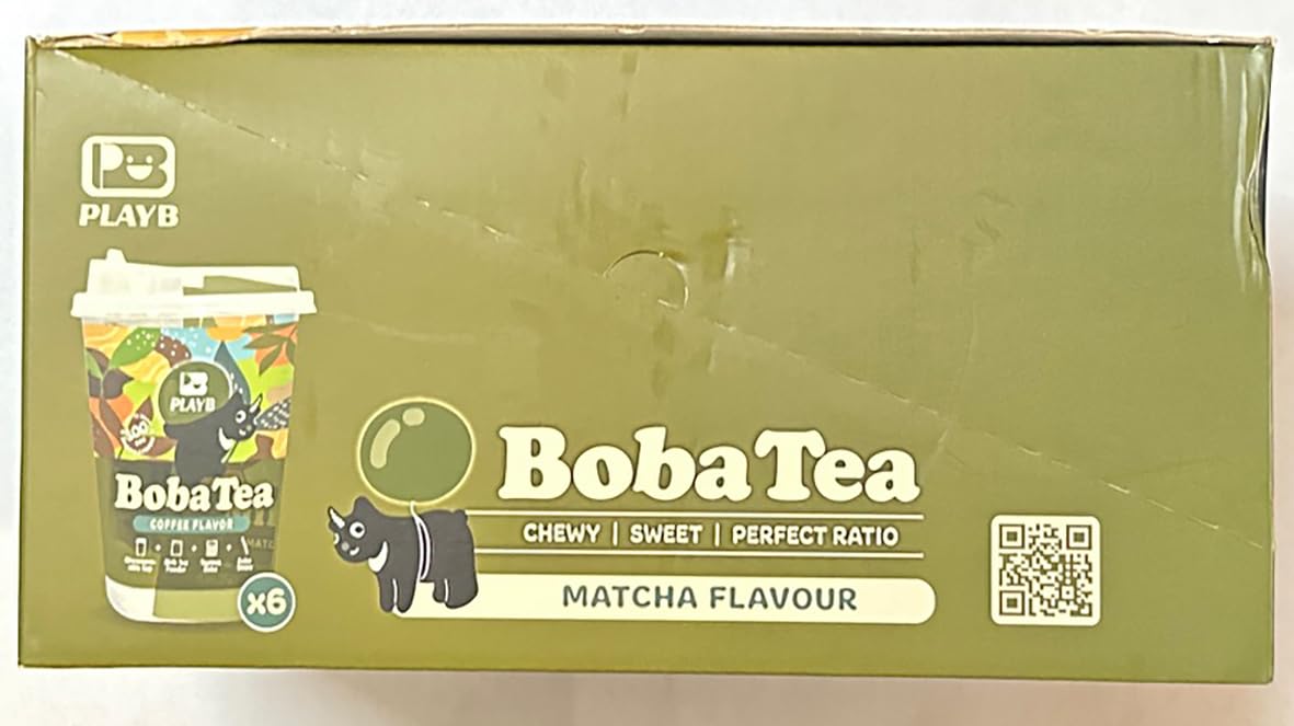 BOBA TEA | Bubble Tea Kit Gift Box - Each Box has 24 Pieces | Flavoured with | Strawberry | Matcha | Milk Tea | Brown Sugar | by SAKA
