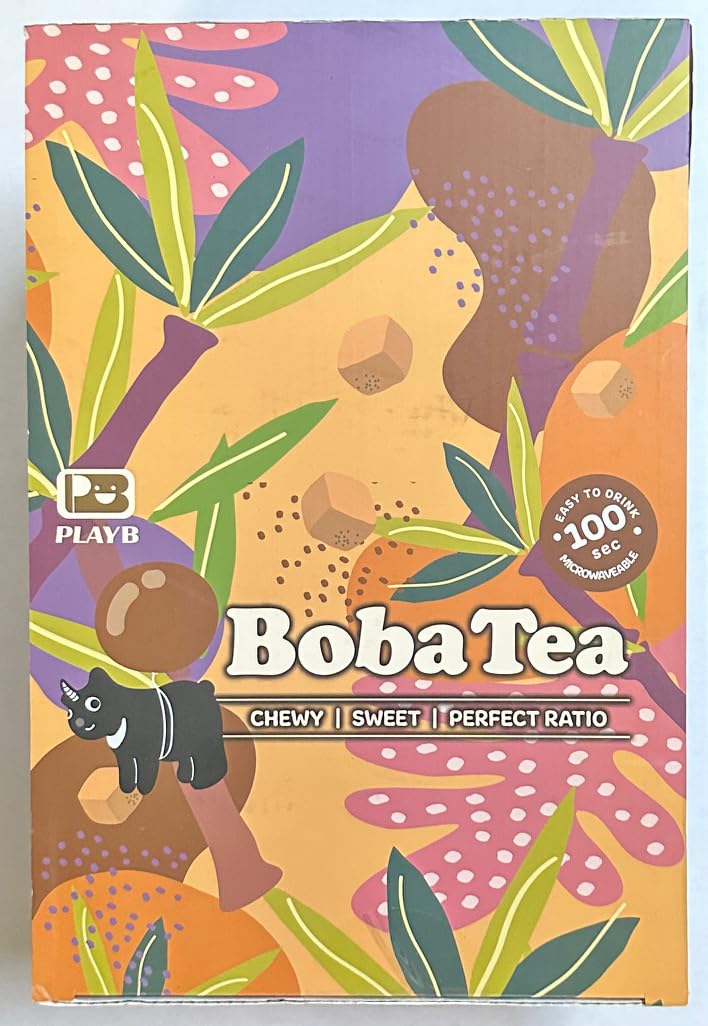 BOBA TEA | Bubble Tea Kit Gift Box - Each Box has 24 Pieces | Flavoured with | Strawberry | Matcha | Milk Tea | Brown Sugar | by SAKA