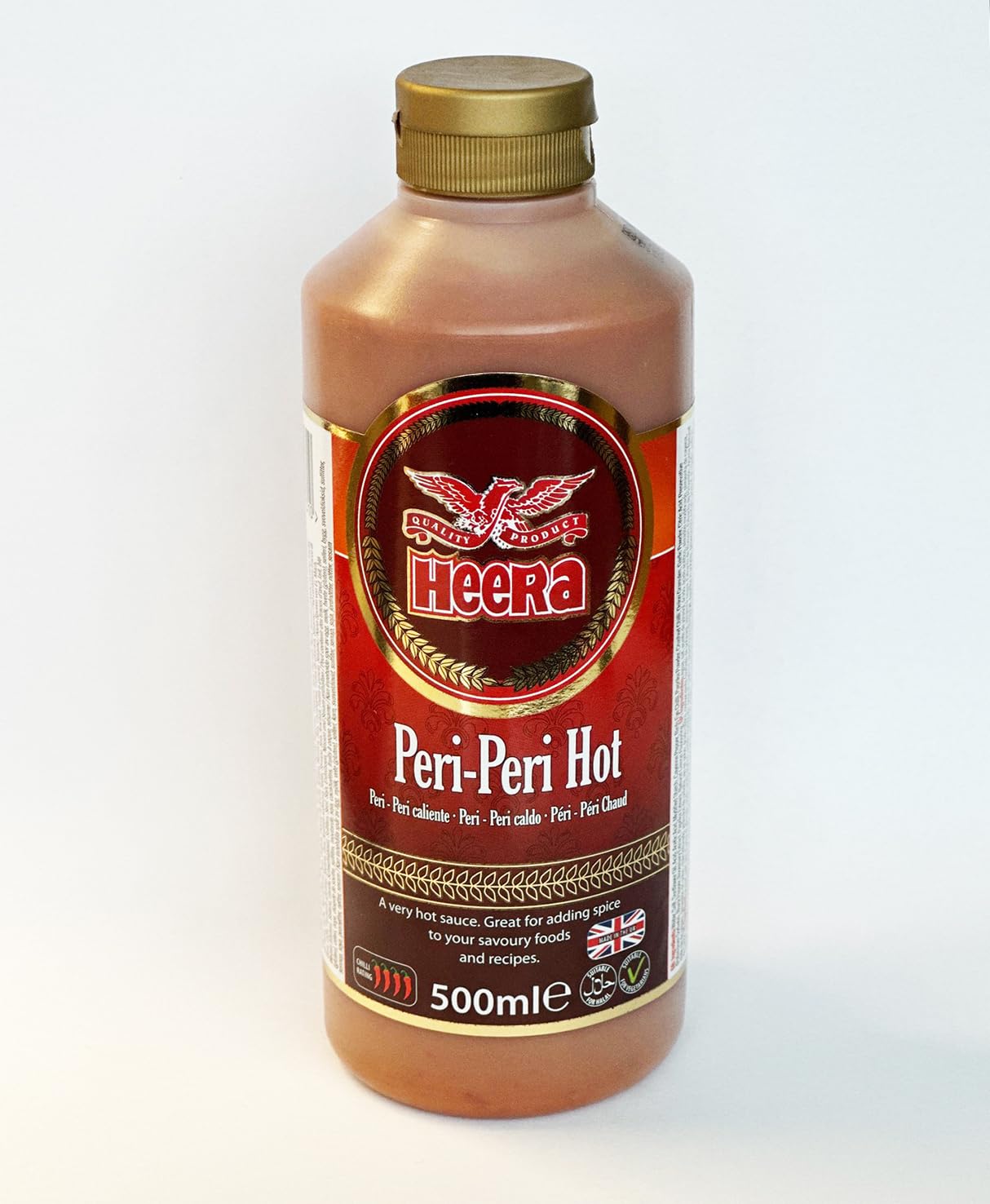 Heera Peri Peri Sauce Variety Pack | Mild, Medium, Hot, Garlic, Lemon & Herb | 500ml Bottles | Portuguese Style Chilli Sauce | by SAKA