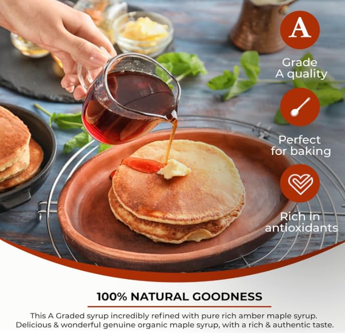 Canadian Turkey Hill Maple Syrup | Amber | Grade A | Various Size | Gift Set | with Lucky Boy greetings (200ml Glass)