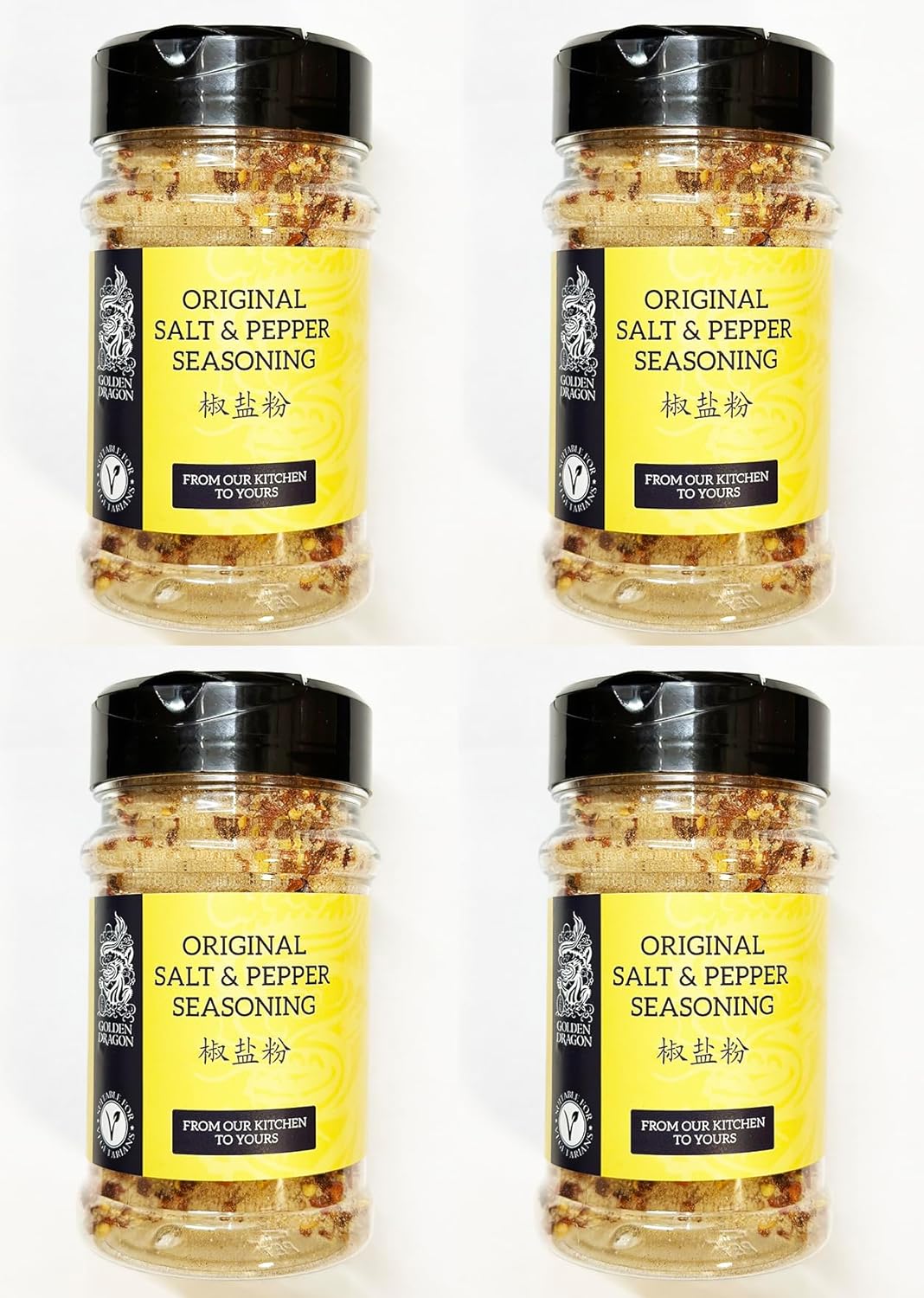 Golden Dragon Salt & Pepper Seasoning - 300g | Authentic Chinese-Style Spice Blend (Pack of 4)