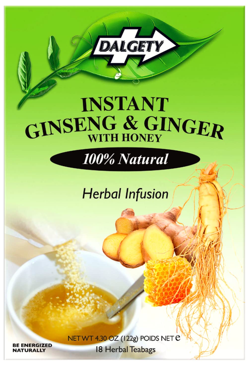Dalgety Ginseng&Ginger Herbal Infusion TEA 122g 100% Natural, Caffeine Free