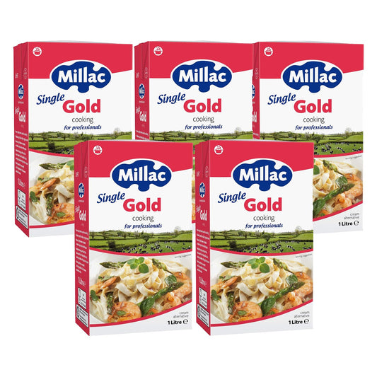 Millac UHT Gold Single Cream 1 Litre (5 Pack)