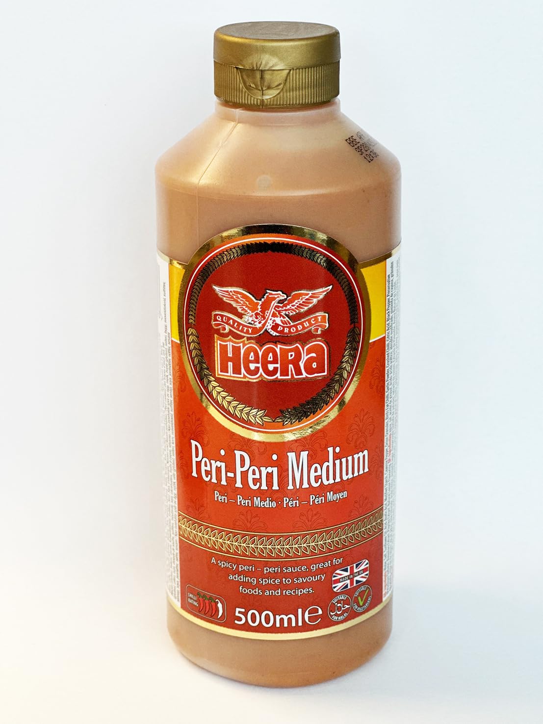 Heera Peri Peri Sauce Variety Pack | Mild, Medium, Hot, Garlic, Lemon & Herb | 500ml Bottles | Portuguese Style Chilli Sauce | by SAKA