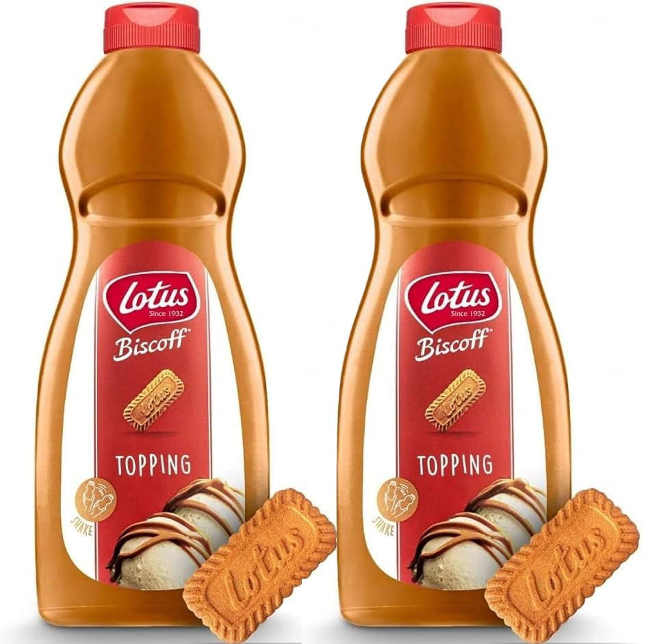 Lotus Biscoff Topping Sauce 1kg (2 Pack Bundle) by LuckyBoy