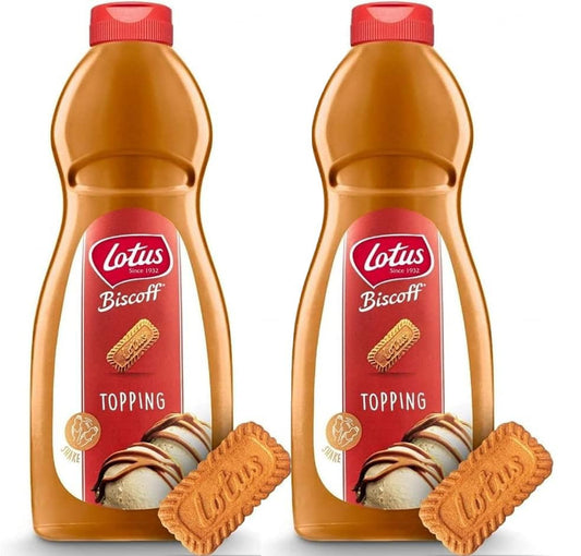 Lotus Biscoff Topping Sauce 1kg (2 Pack Bundle) by LuckyBoy