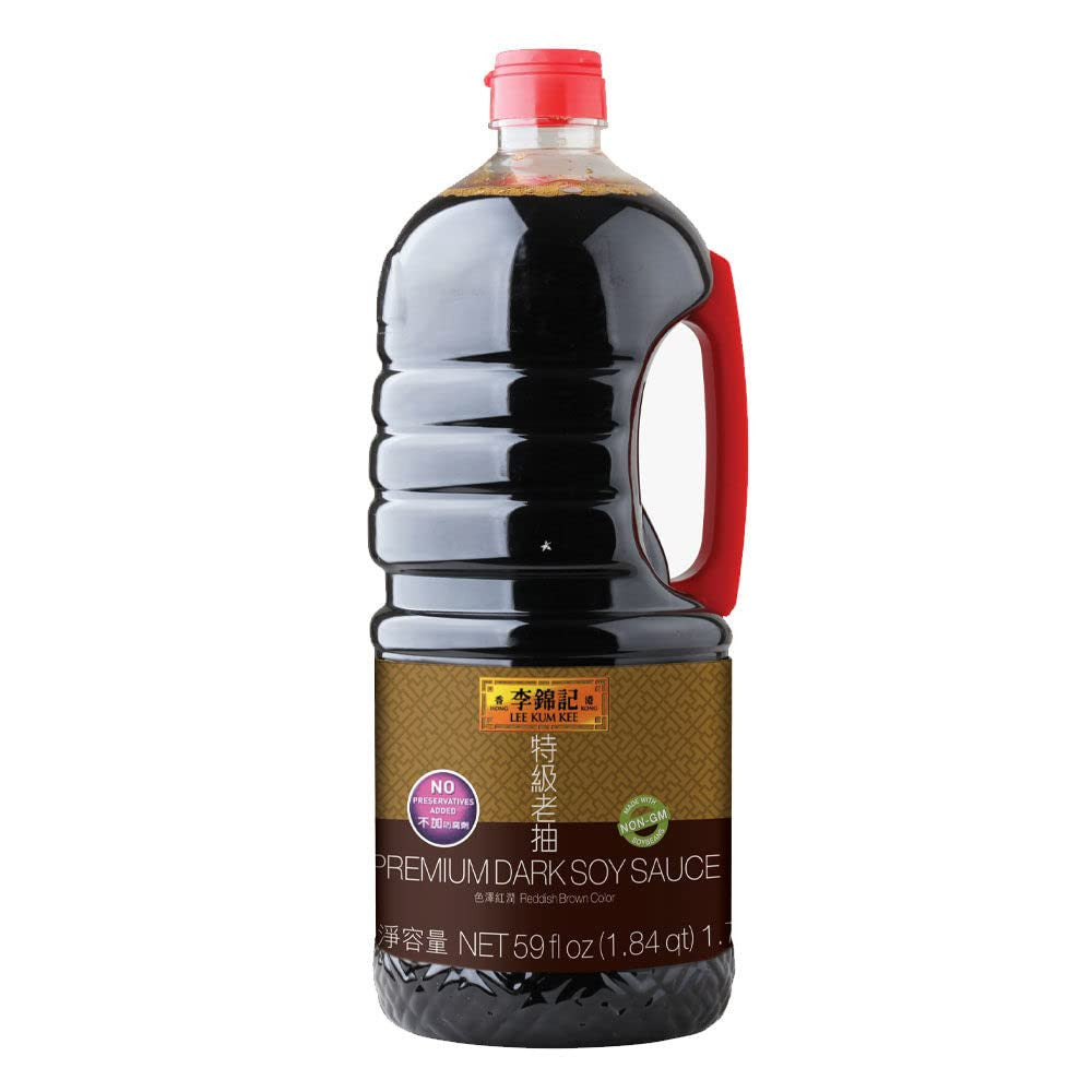 Lee Kum Kee Premium Light Soy Sauce & Dark Soy Sauce 1.75L Bulk Size (Pack of 2)