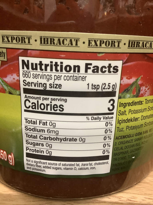 ONCU Tomato Paste 700G Domates Salca