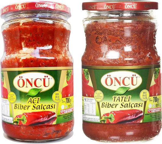ONCU Hot & Mild Red Pepper Paste Bundle – 700g Jars (Pack of 2) | Spicy & Sweet