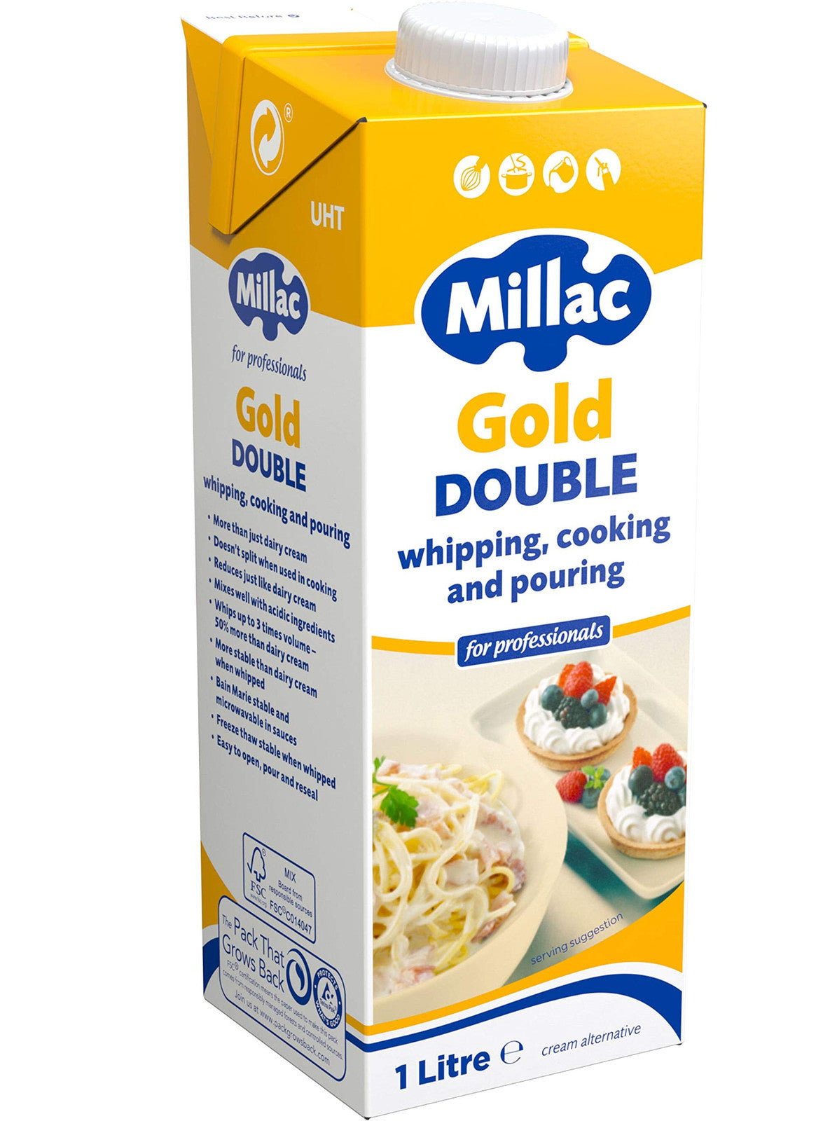 Millac UHT Gold Double Cream Alternative - 12x1ltr