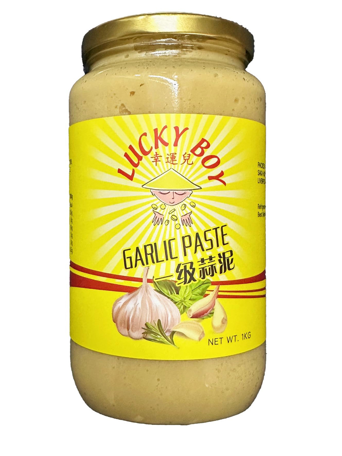 LUCKY BOY Garlic Paste | 1Kg JAR | Catering Size (Pack of 4x1Kg)
