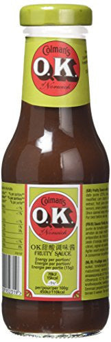 Colman's OK Fruity Sauce 335 g (Pack of 4)