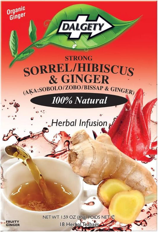 Dalgety Sorrel/Hibiscus & Ginger Herbal Infusion 45g Cartons (6 Pack)