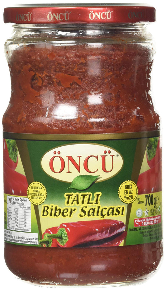 Öncü Mild Red Pepper Paste - 700gr Jar - Turkish Sweet