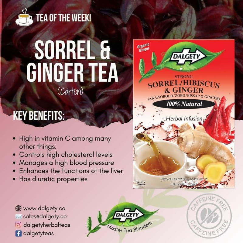 Dalgety Sorrel/Hibiscus & Ginger Herbal Infusion 45g Cartons (6 Pack)