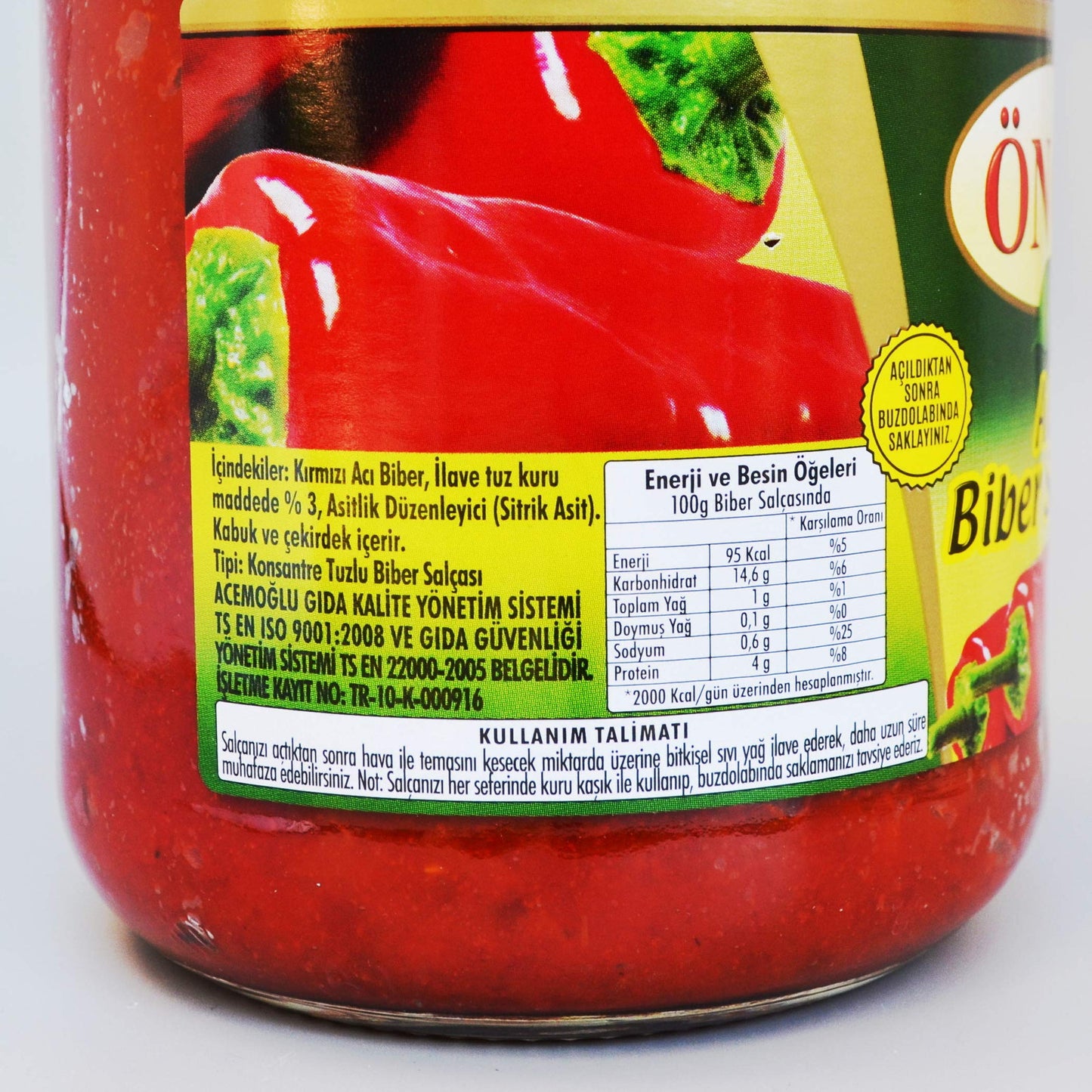 ONCU Hot (Spicy) Pepper Paste (700g)